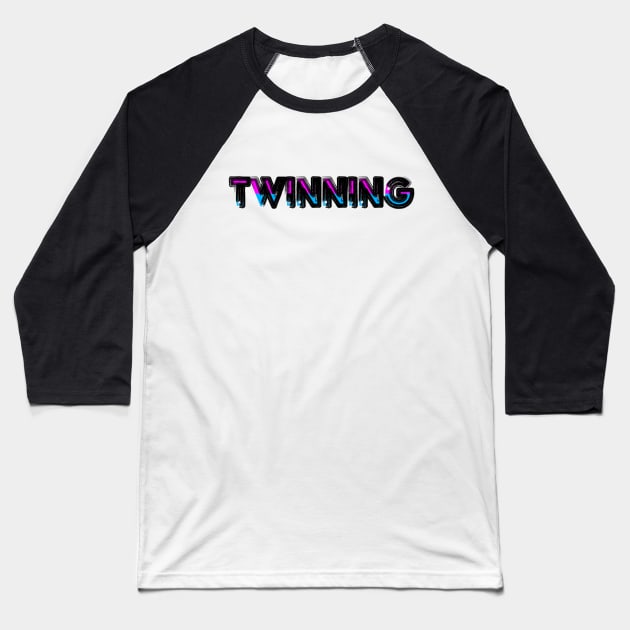 Twinning Pink and Blue Baseball T-Shirt by LahayCreative2017